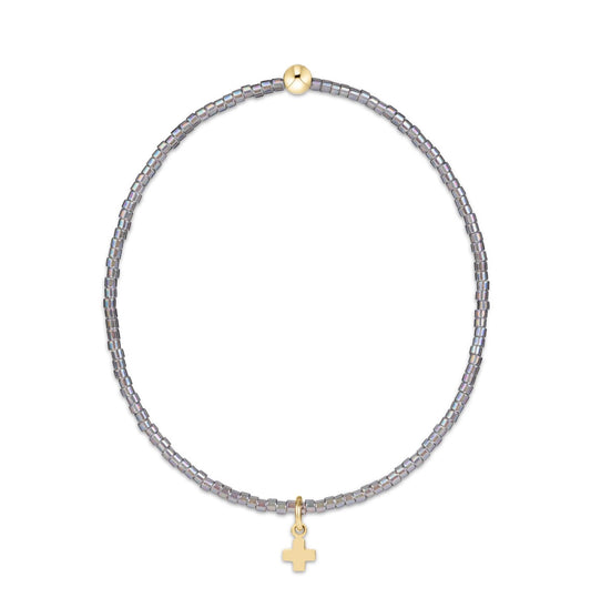 Enewton “Hope Classic” Signature Cross Small Gold Charm Bracelet - Morning Mist