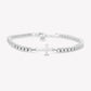 Rizen Luminous Cross Tennis Bracelet-Silver