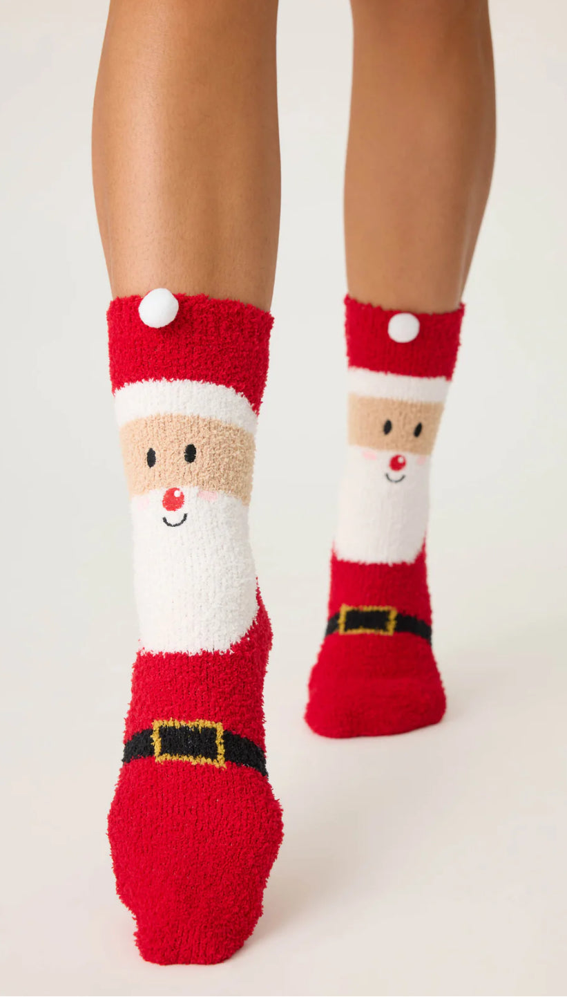 PJ Salvage "Santa" Socks-Red