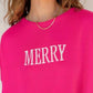 Mersea "Merry" Catalina Crewneck-Hot Pink