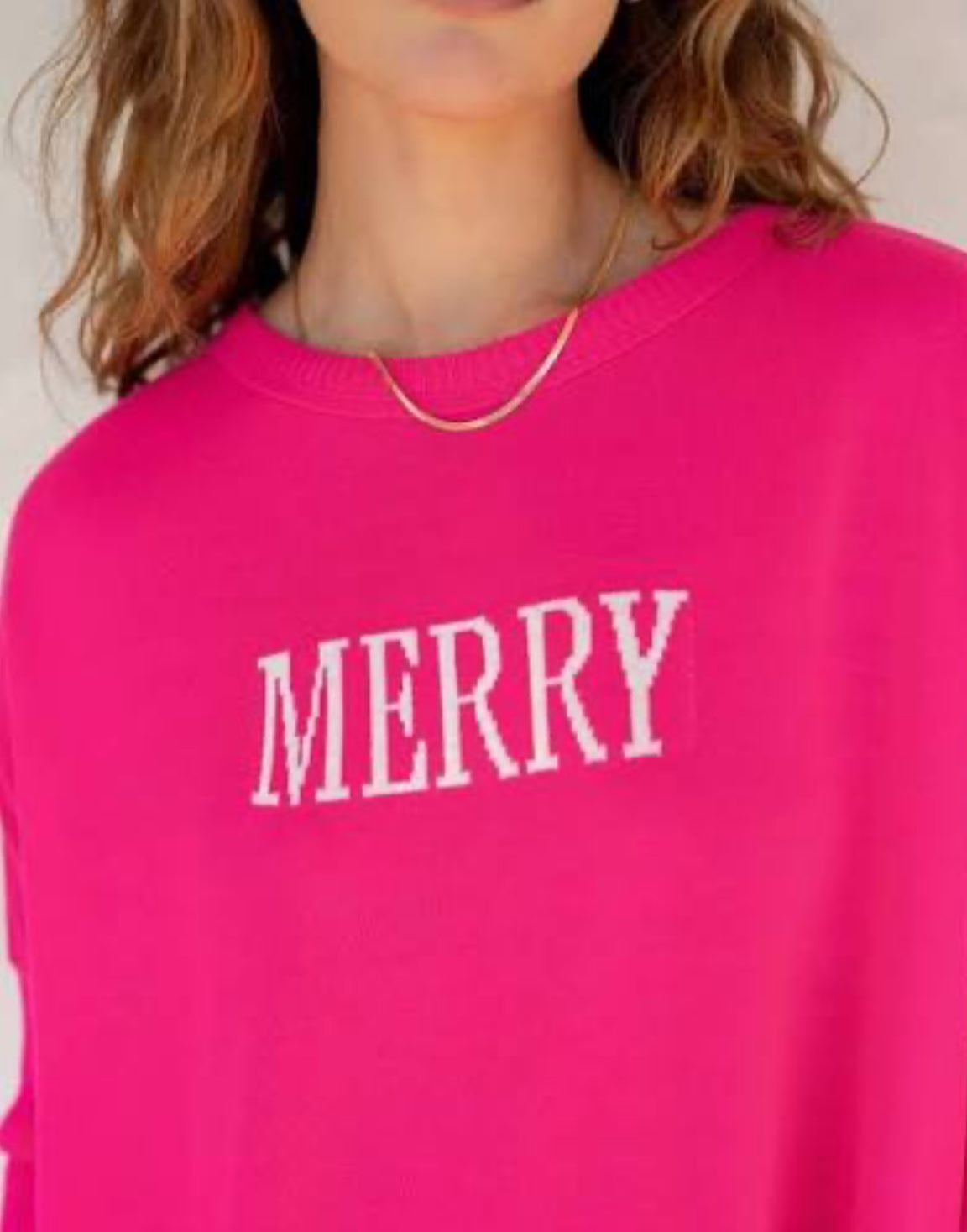 Mersea "Merry" Catalina Crewneck-Hot Pink