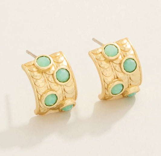 Spartina 449 Karissa Hoop Earrings -Sea Foam