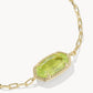 Kendra Scott Elaina Luxe Chain Bracelet -Gold Light Green CZ