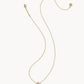 Kendra Scott Mallory Crystal Pendant Necklace-Gold White CZ