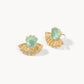 Spartina 449 Fan Palm Stud Earrings- Aqua Pearlescent