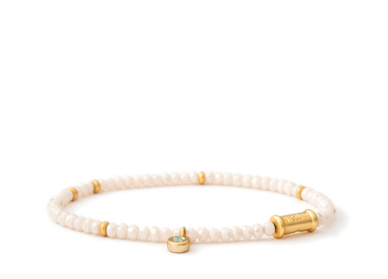 Spartina 449 Stretch Bracelet 3mm-Cream