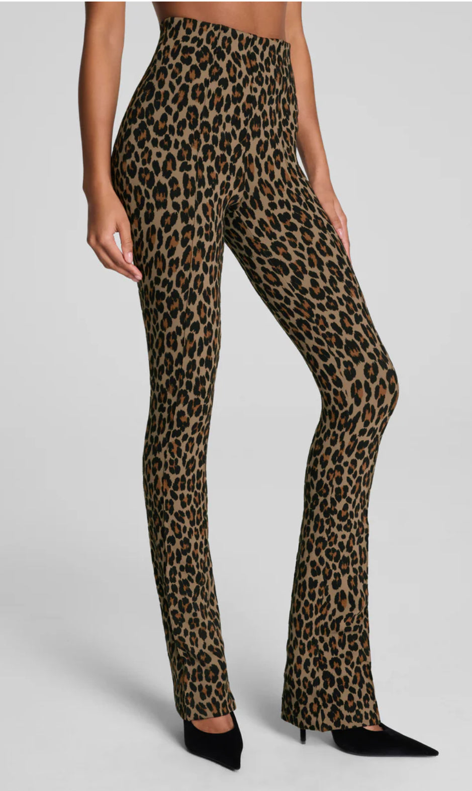 Spanx SPANXsupersmooth™ PerfectFit Ponte Micro Flare Pant-Light Leopard Print