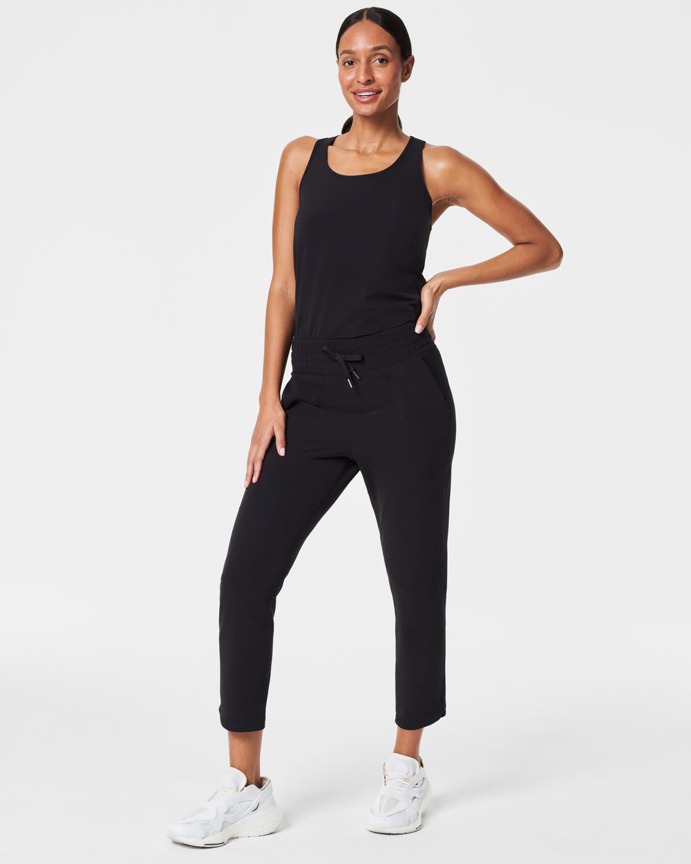 Spanx On the Move Tapered Pant-Very Black