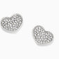 Brighton Illumina Celeste Heart Post Earrings-Silver