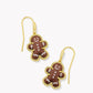 Kendra Scott Gingerbread Drop Earring-Gold Brown Goldstone