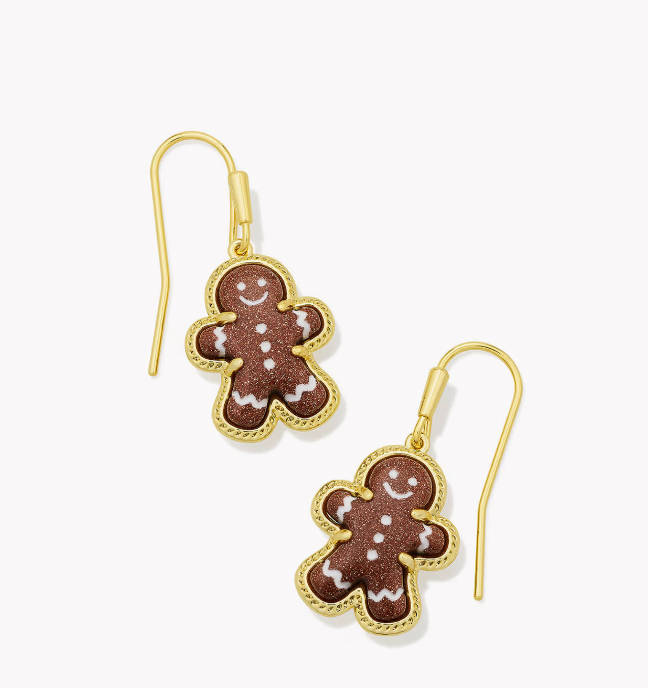Kendra Scott Gingerbread Drop Earring-Gold Brown Goldstone