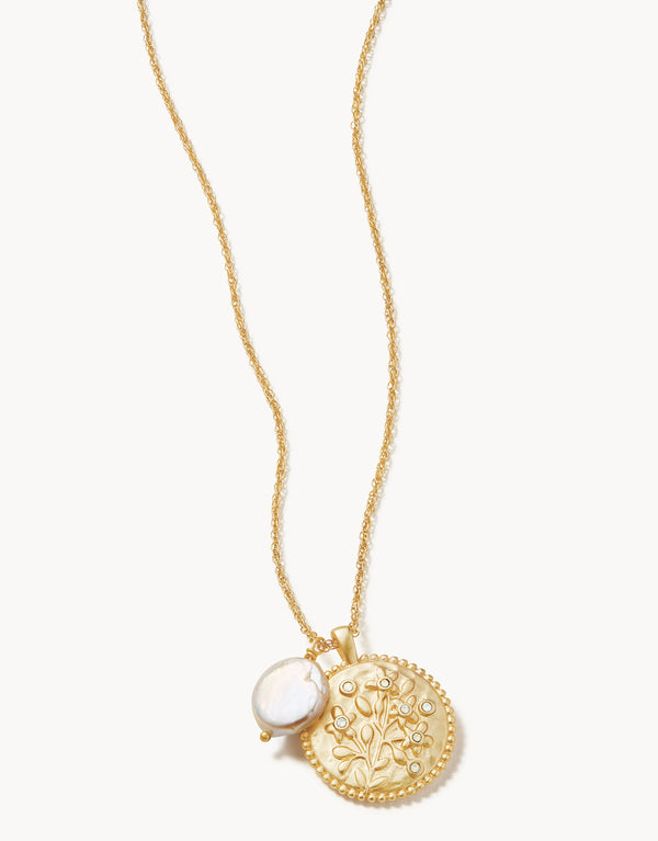 Spartina 449 Floret Necklace 17"-Pearl