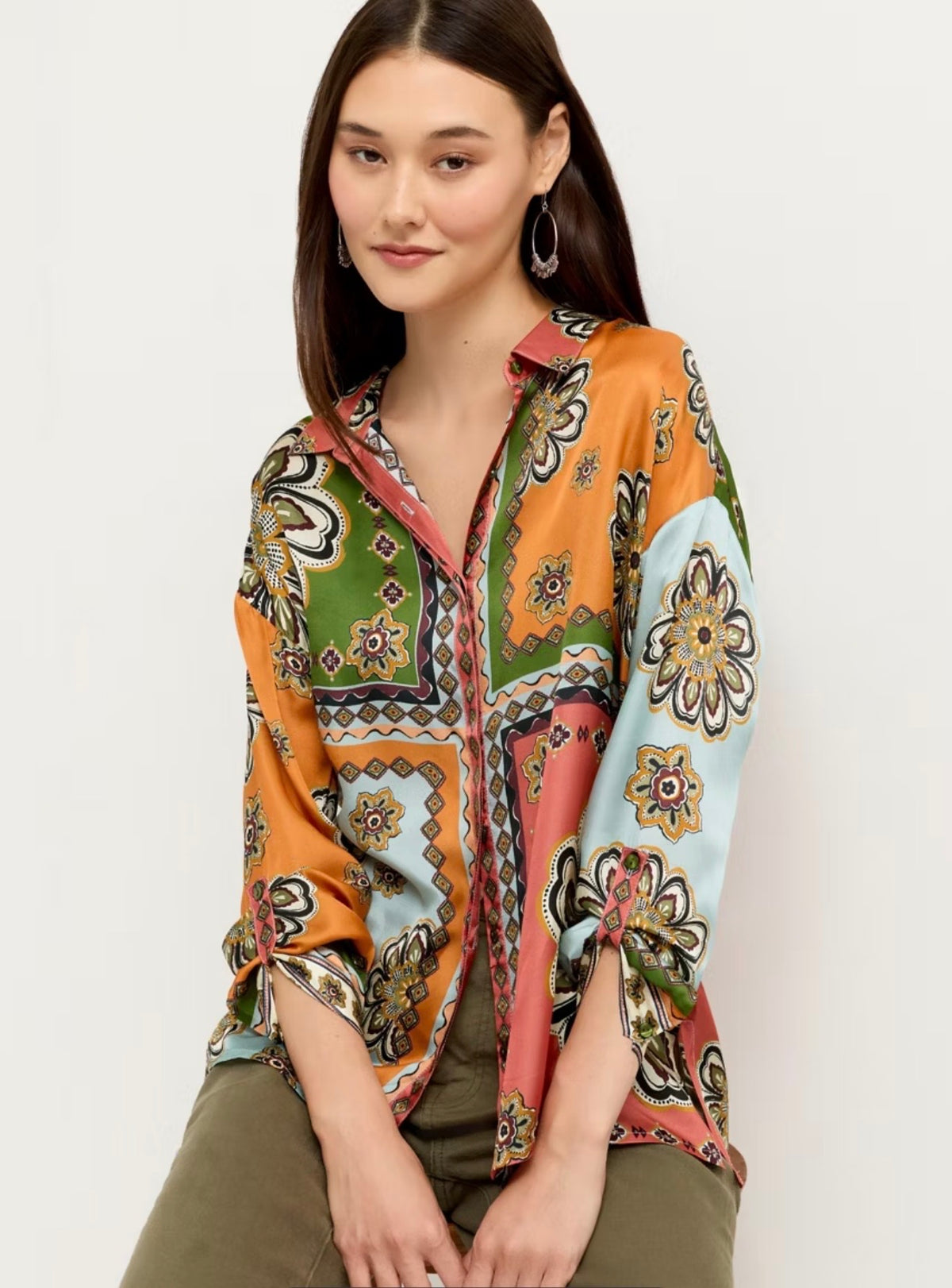 Johnny Was Audrey Button Up Shirt-Kesia