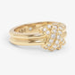 Melinda Maria “Knot Crossed” Ring- Gold/White CZ