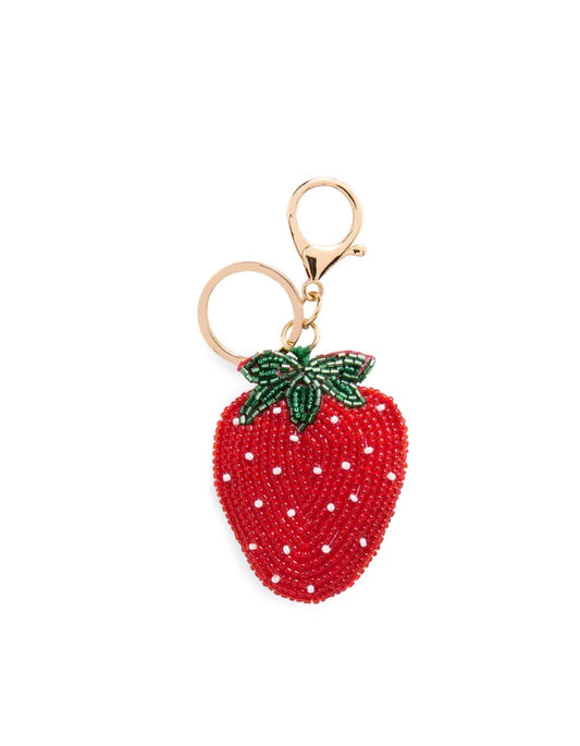 Shiraleah "Strawberry” Beaded Charm/Key Ring