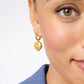 Julie Vos “Honeybee” Hoop & Charm Earring - Gold/Iridescent Ruby Red