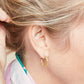 Spartina 449 Bamboo Hoop Earrings-Gold