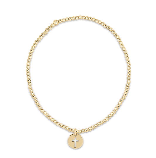 Enewton EGIRL “Classic Gold” 2mm Bead Bracelet-Blessed Gold Disc