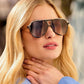 Diff Eyewear “Tosca III” Espresso Tortoise Brown Gradient Polarized Sunglasses