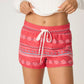 PJ Salvage "Snowflake Kisses" PJ Short- Red