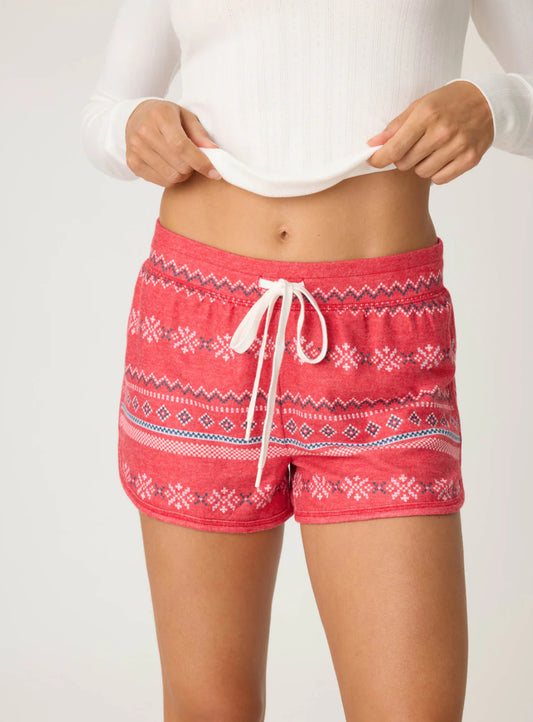 PJ Salvage "Snowflake Kisses" PJ Short- Red