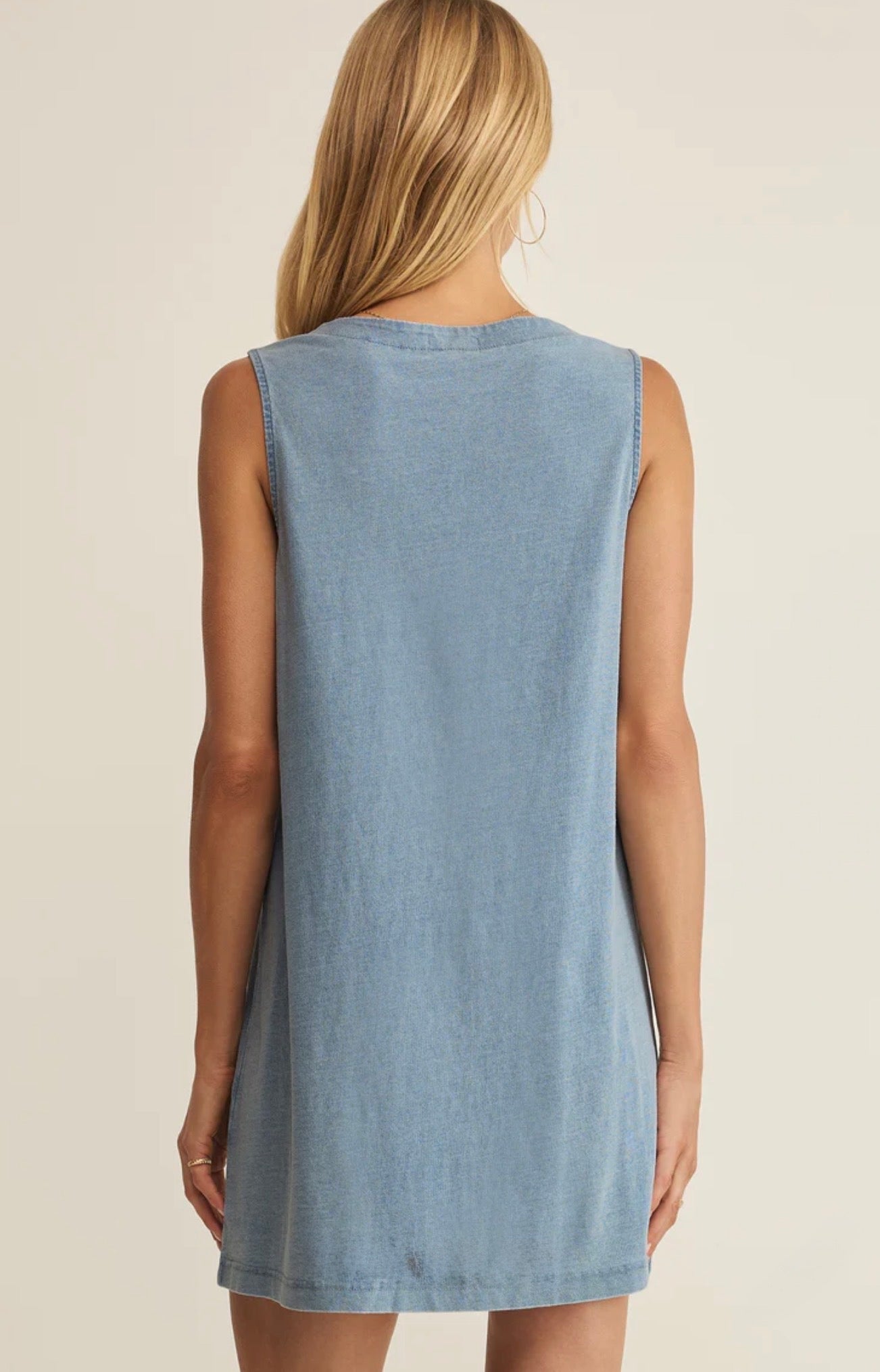 Z Supply Solace Denim Mini Dress -Ocean Air Indigo