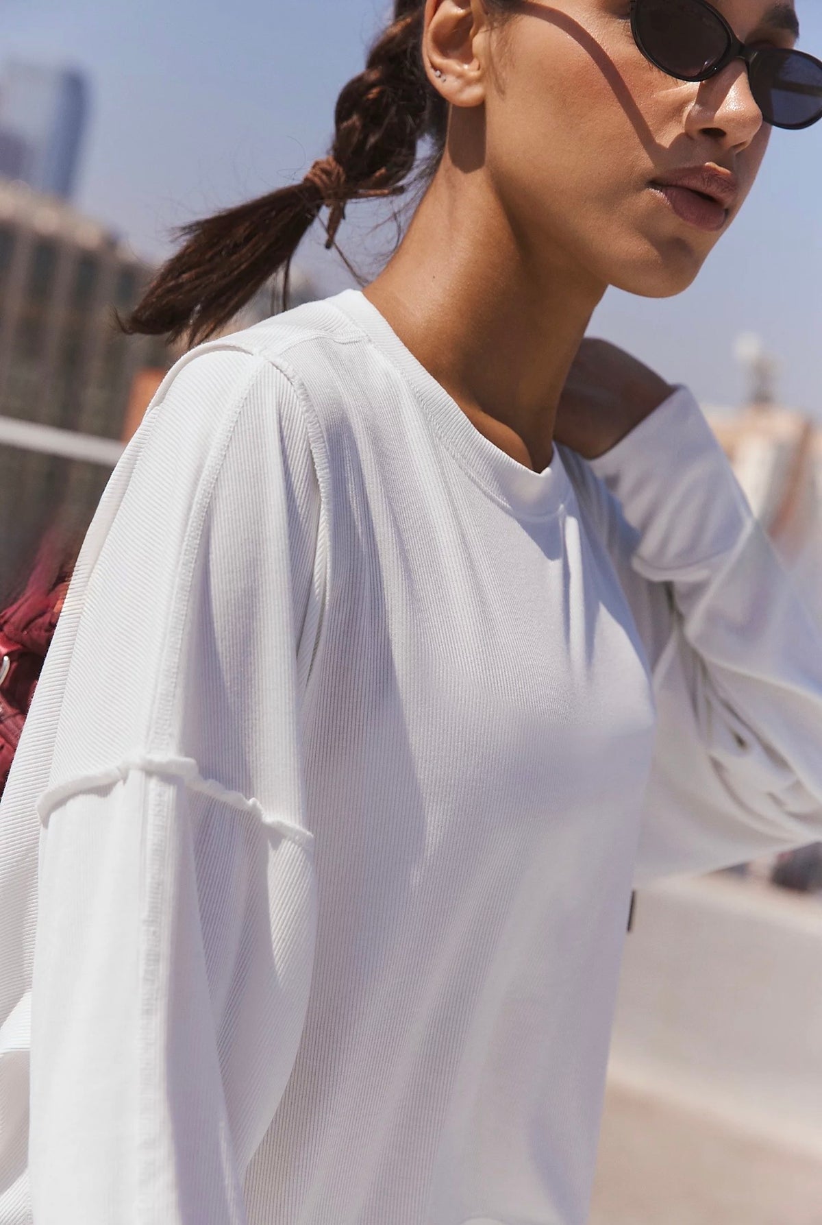 Free People Movement "All My Love" L/S Tee-White