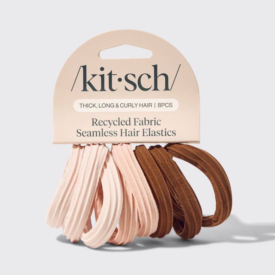 Kitsch Seamless Hair Elastics 8pcs. - Rosewood