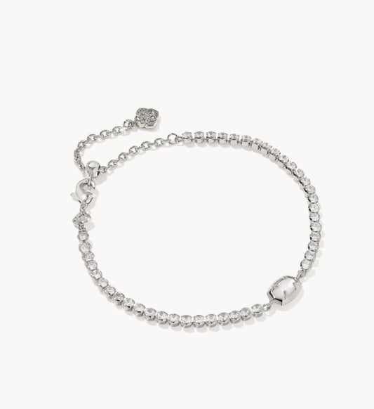 Kendra Scott Emilie Tennis Bracelet-Silver Ivory MOP