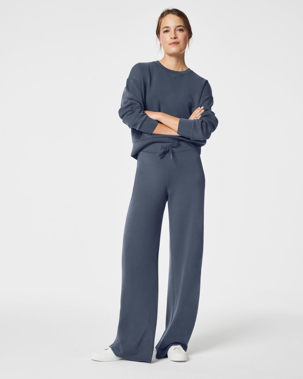 Spanx Air Essentials Wide Leg Pant-Dark Storm