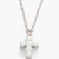 Spartina 449 Sea La Vie 18” Necklace-Faith/Pearl Cross- Silver