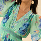 Hale Bob “Angie” Chiffon Maxi Dress-Mint