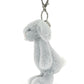 Jellycat Bashful Silver Bunny Bag Charm