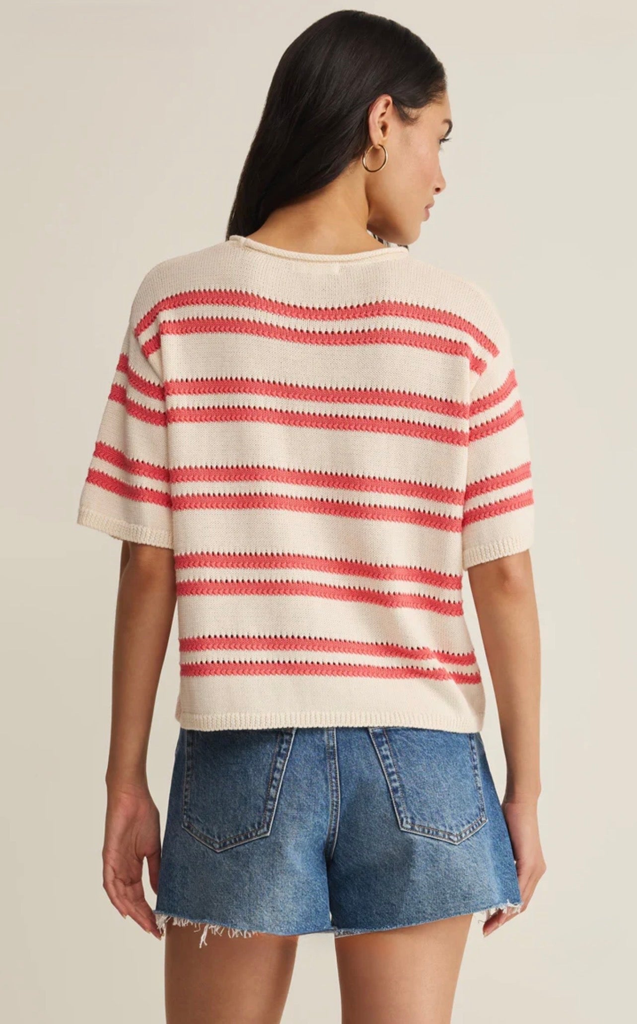 Z Supply Prado Stripe Sweater Tee-Gelato