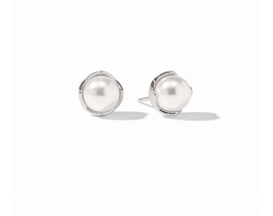 Julie Vos "Penelope” Stud- Silver/Pearl-Medium