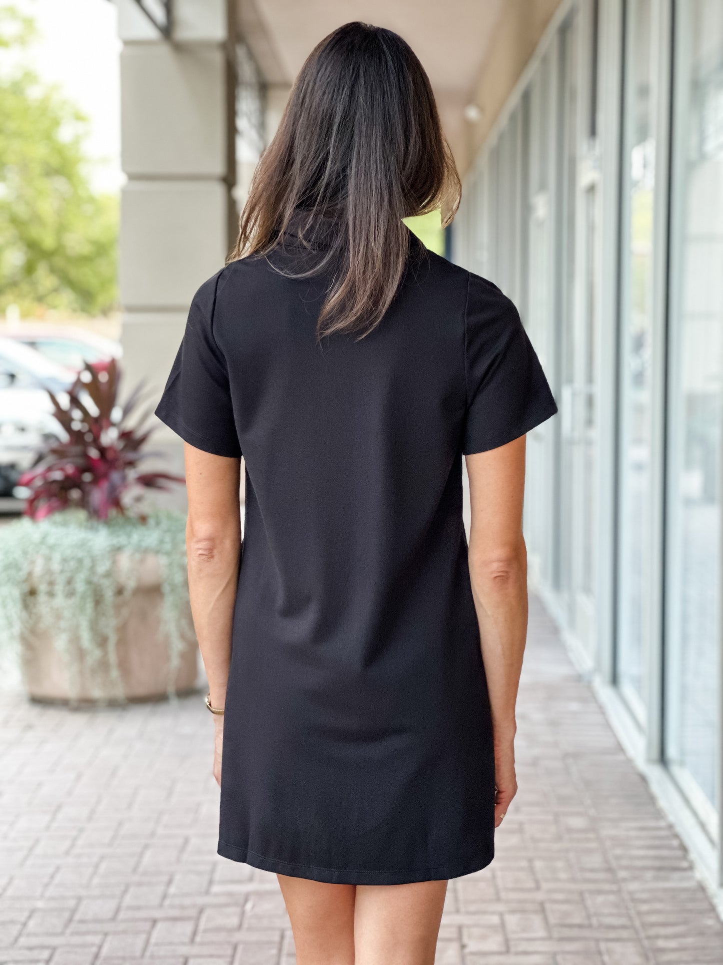 THML Aspen Short Sleeve Midi Dress -Black