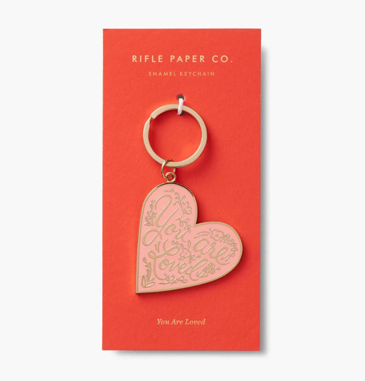 Rifle Paper Co. "You are Loved" Enamel Keychain