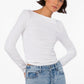 Velvet Heart “Leone” Long Sleeved Ribbed Tee - White