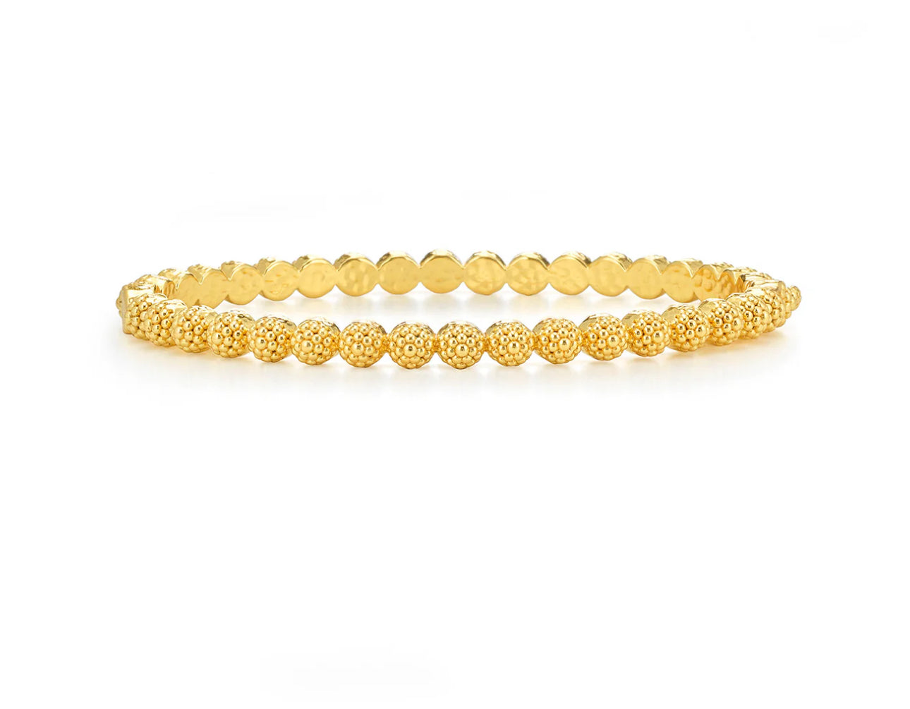 Capucine de Wulf “Berry Eternity” Petite Hinged Bangle-Gold