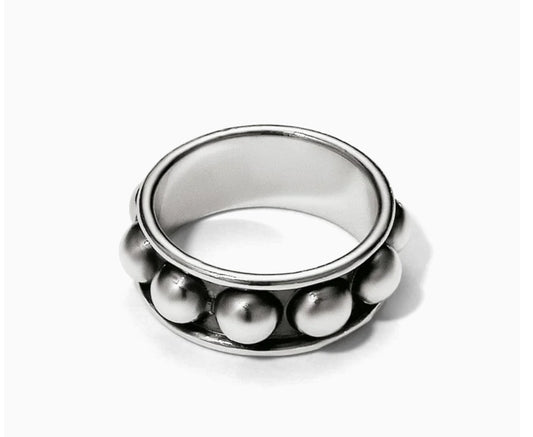 Brighton Pretty Tough Stud Ring-Silver