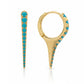 LeMel Summer Turquoise Spike Huggies- Gold