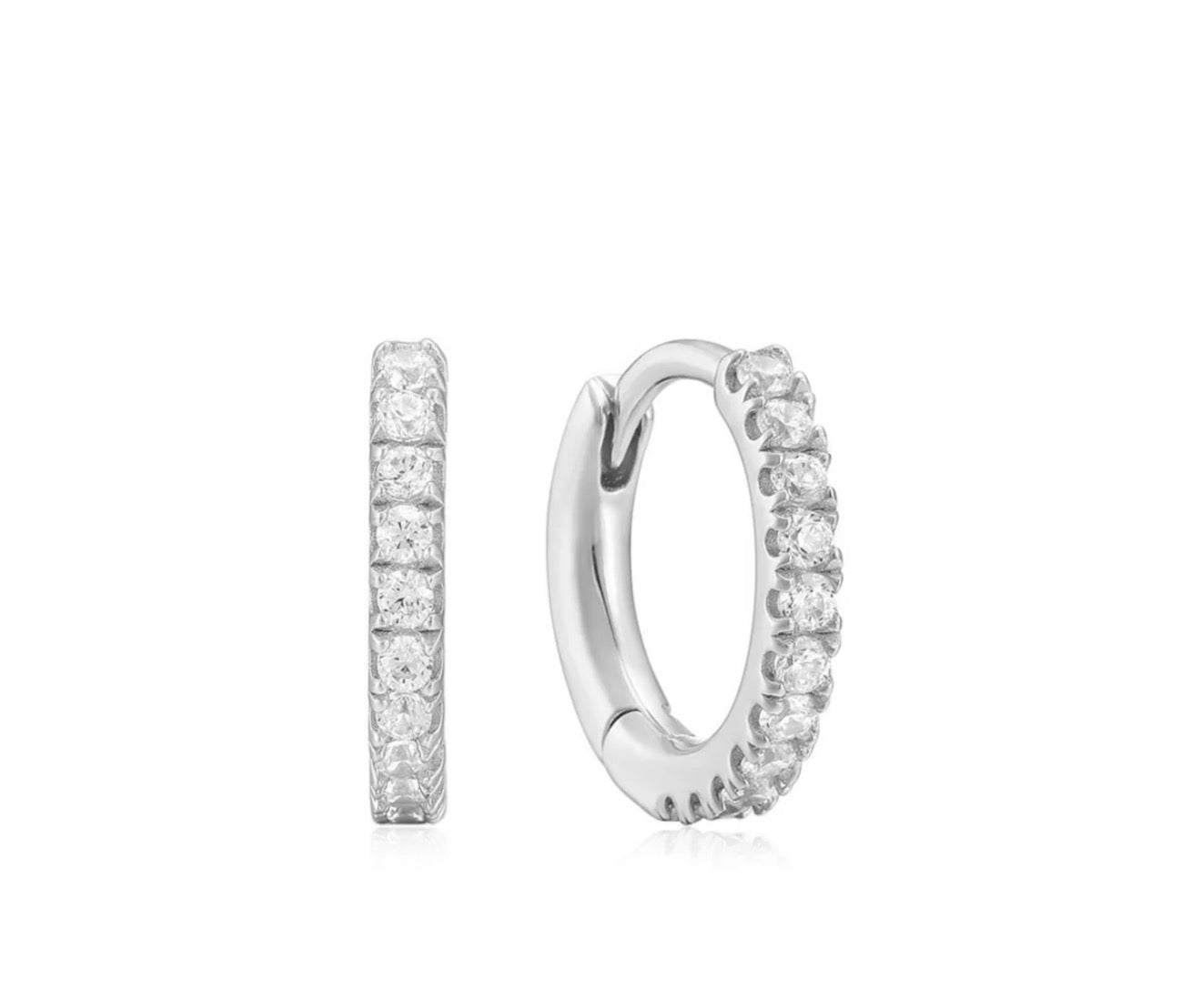 LeMel “Everyday CZ” Huggie Earrings-Silver