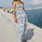 Z Supply Nadine Palm Maxi Dress- Nautical