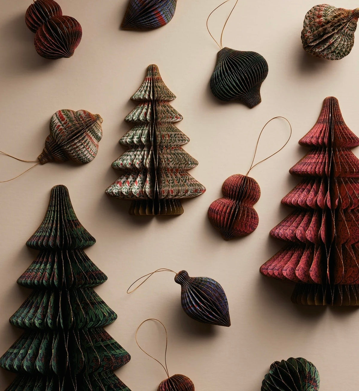 Rifle Paper Co. "Christmastide" Honeycomb Tree Decor