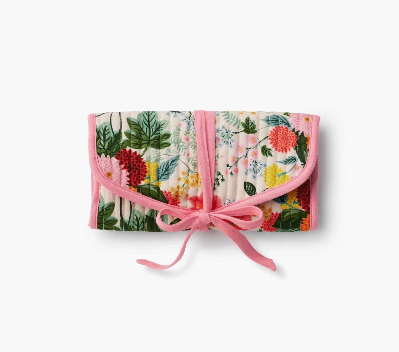 Rifle Paper Co. "Dahlia" Quilted Jewelry Roll