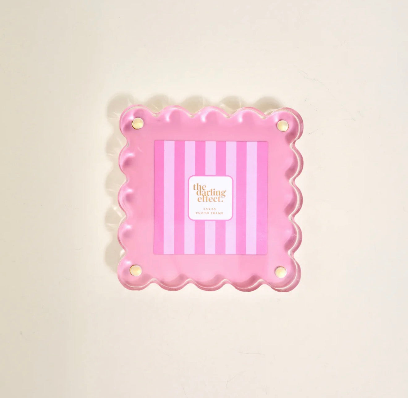 The Darling Effect Little Moments Scalloped Acrylic Frame-Blush