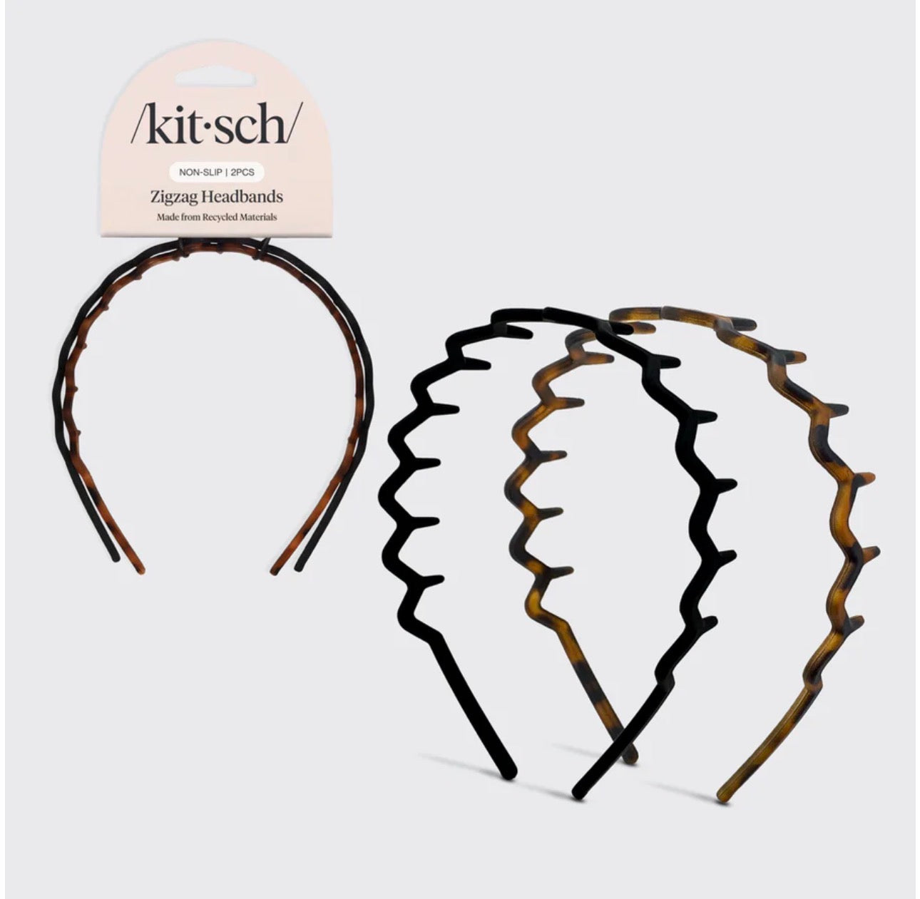 Kitsch Zig Zag Headband-Black & Tortoise