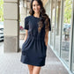 Spanx AirEssentials Cinched T-Shirt Dress-Very Black