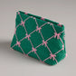 Shiraleah Tinsel Bow Zip Pouch-Green