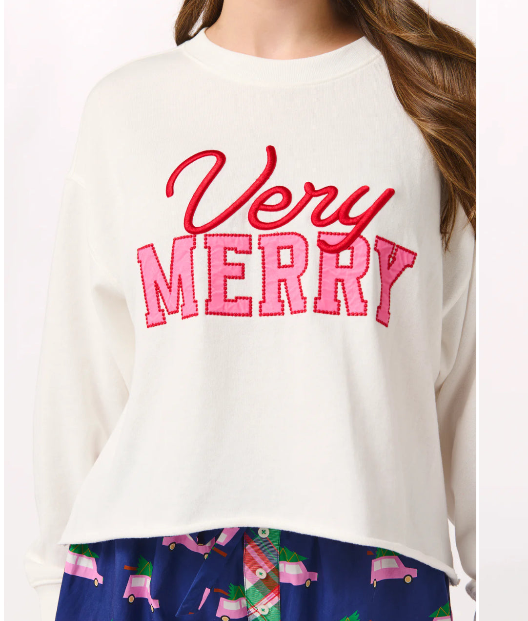 Shiraleah "Very Merry" Sweatshirt-White